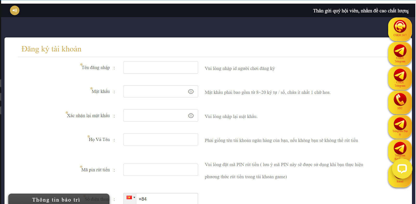 Hướng dẫn đăng ký SV66 nhanh chóng nhất 2025 15 Điền đầy đủ thông tin trên form đăng ký