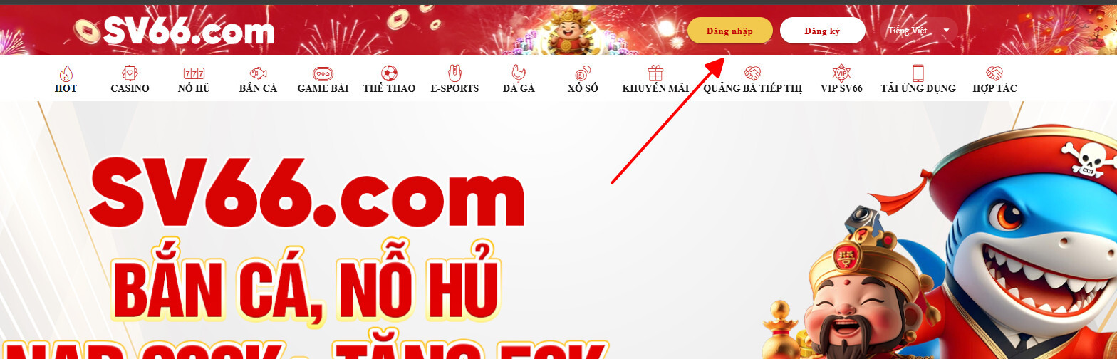 Hướng dẫn đăng ký SV66 nhanh chóng nhất 2025 14 Đăng nhập vào trang chủ SV66