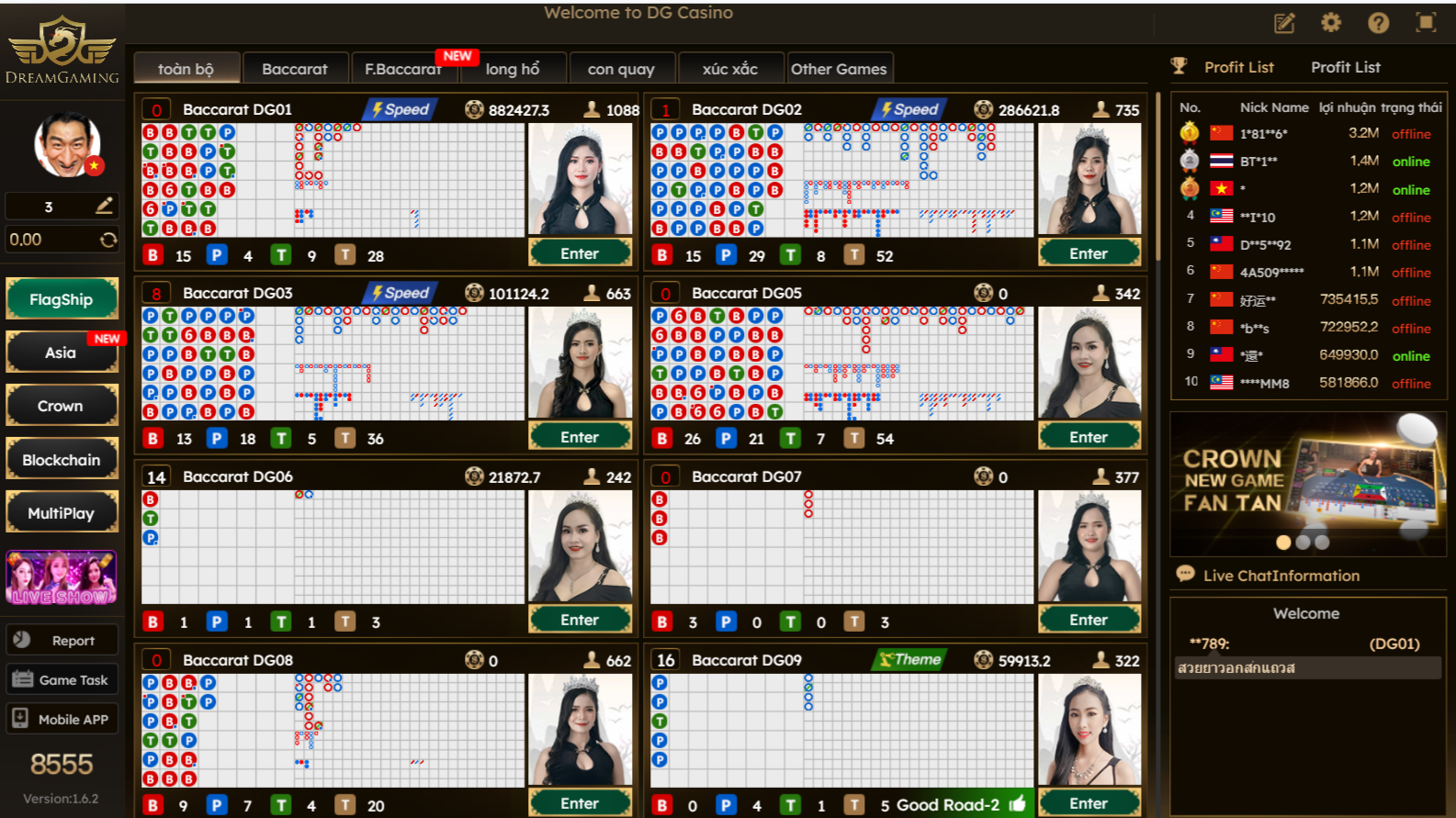 Dreamgaming SV66 - Sảnh casino đẳng cấp quy tụ kho game hot 6 Sảnh Dreamgaming SV66 mang đến những trò chơi gì?