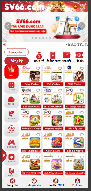 Hướng dẫn cách tải app SV66 trên điện thoại mới 2025 8 Truy cập vào trang chủ nhà cái trên trình duyệt của IOS