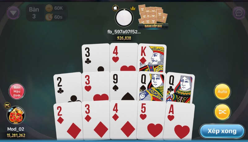 Bật mí chi tiết cách xếp bài mậu binh chuẩn xác bạn nên biết 7 Xếp bài mậu binh theo thú phé thủ